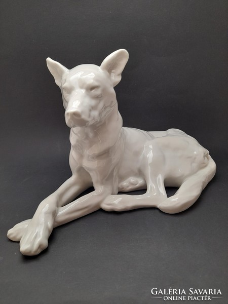 Herend German shepherd, dog statue, 30 cm