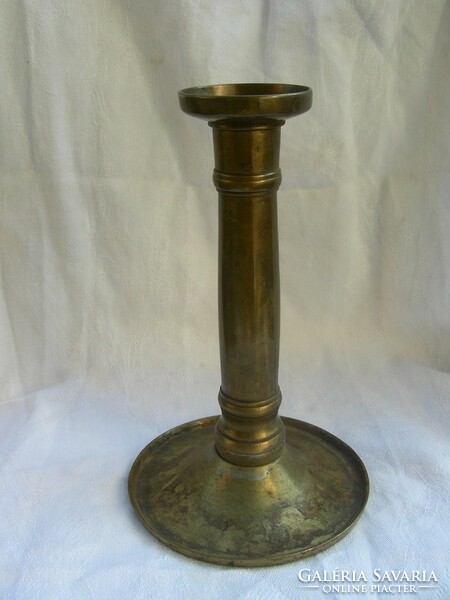Antique copper bidermeir candle holder