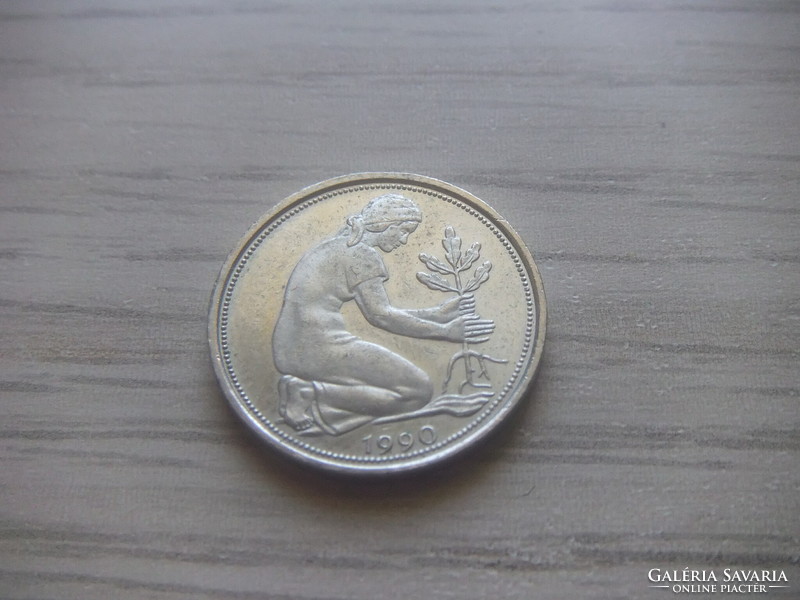 50 Pfennig 1990 ( d ) Germany