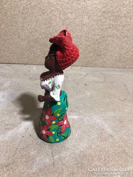Ceramic sculpture, African American woman, 16 cm work. 2056