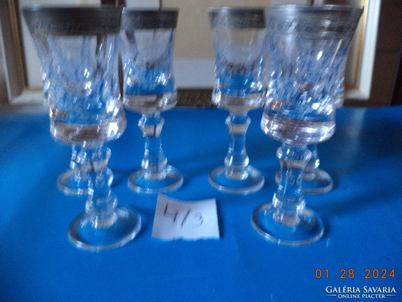 6 pieces, silver-plated, scratched drinking glasses! 4/3