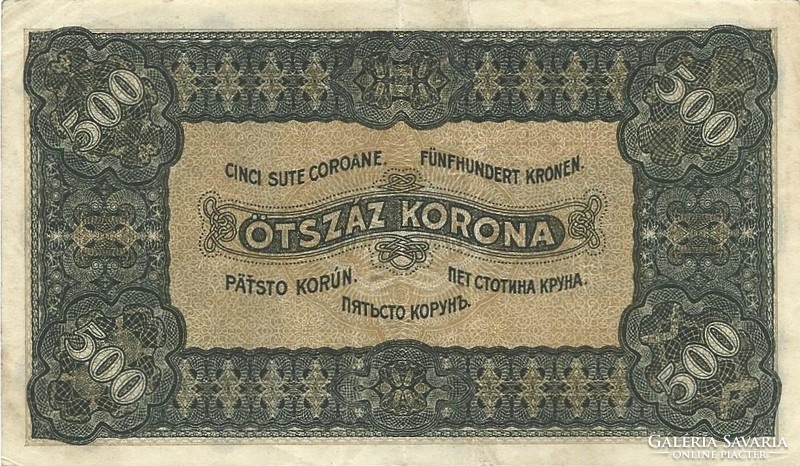 500 korona 1923 Pénzjegynyomda 1.
