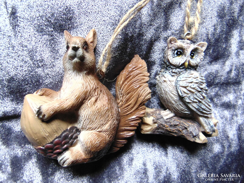 Squirrel and owl / Christmas tree decorations
