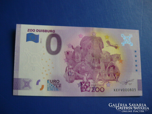 Germany 0 euro 2022 monkey elephant rhinoceros koala kangaroo tiger! Rare commemorative paper money