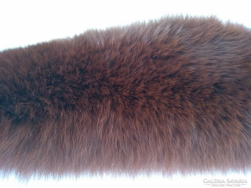 Fox fur brown, beautiful, flawless 115 cm long, fur, boa, real fur, fluffy