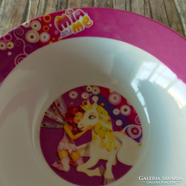 Mia and me fairy tale patterned porcelain children's deep plate, bowl