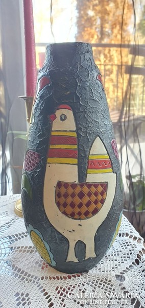 Spring ceramic vase for Easter (atmospheric)