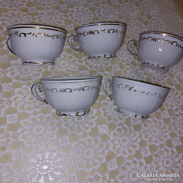 Zsolnay gold stafir antique tea cups