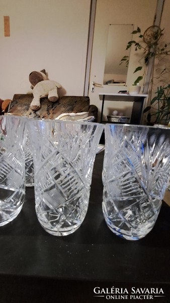 Lead crystal wine glasses