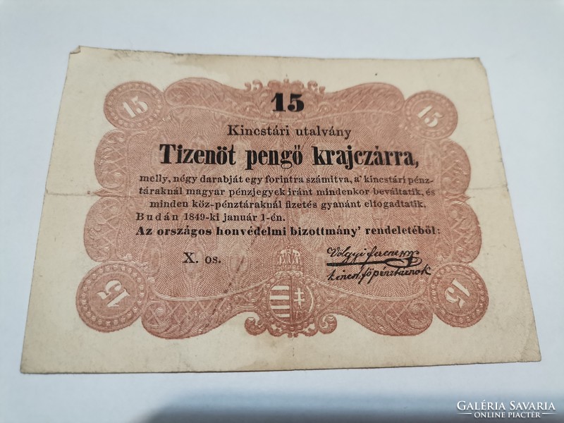 15 Pengő krajczar 1849
