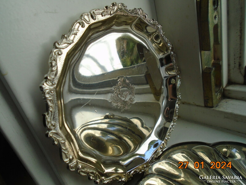 Decorative laced, engraved, silver-plated fade protected English bowl Viners Sheffield