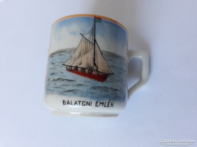 Balatoni emlék antik Zsolnay kávéscsésze