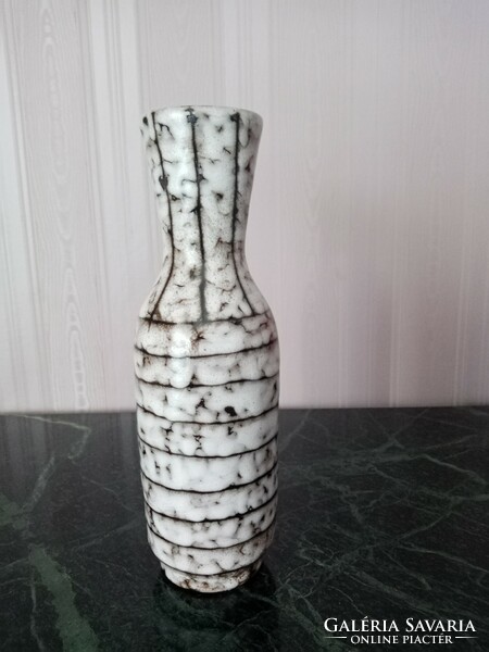 Retro iparművészeti hódmezővásárhelyi kerámia  váza  26,5 cm magas