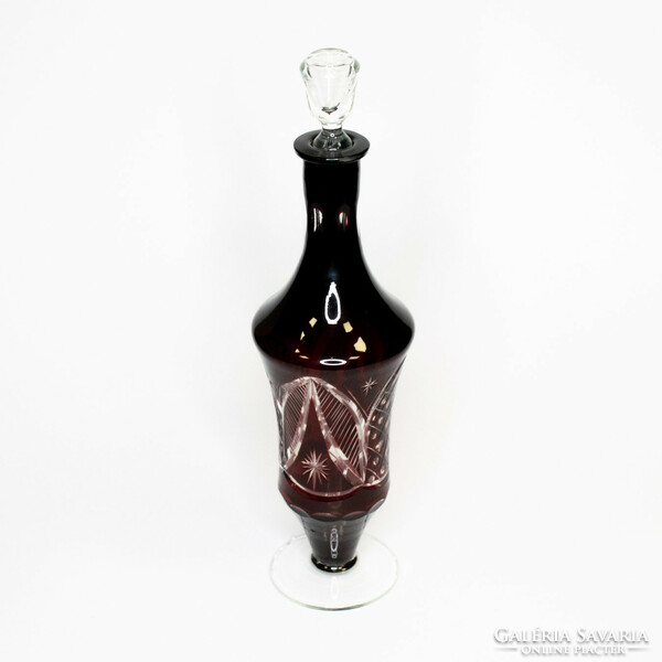Purple stained glass beverage spout