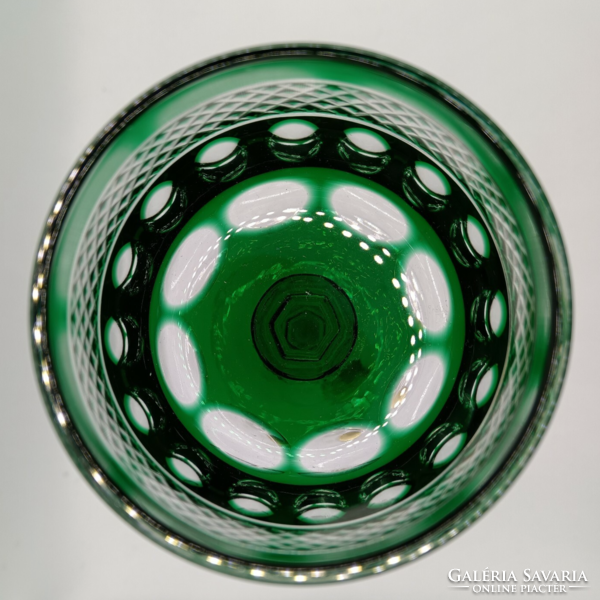 Zöld kristály pohár
