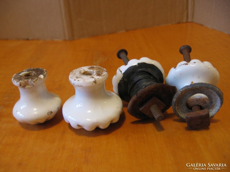 Old porcelain drawer knobs in one