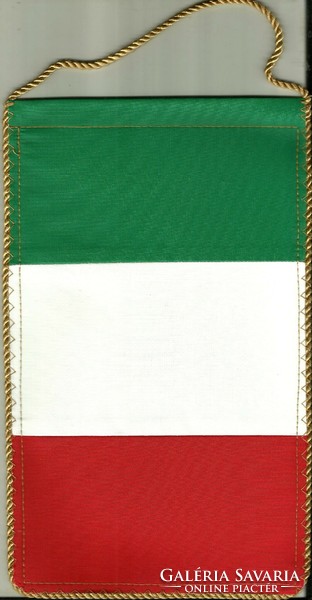 Asztali zászló = OLASZORSZÁG (textil, 14,5 x 23,5 cm, kétoldalas)