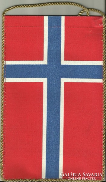 Asztali zászló = NORVÉGIA (textil, 14,5 x 23,5 cm, kétoldalas)