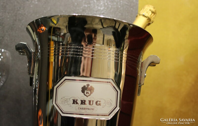 KRUG Champagne egy palackos pezsgőhűtő jégveder az 1980-as évekbő, Vintage KRUG Ice Bucket