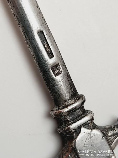 Régi Christofle ezüstözött levélbontó, tőr, kard, 26,5 cm