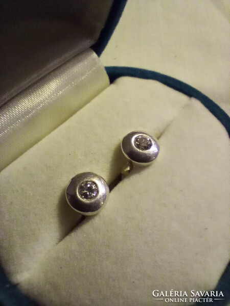 Old silver buton earrings.