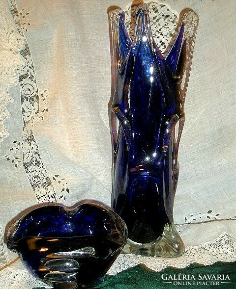 36 cm! Mid-century skrdlovice Czech un.Propeller vase - jan kotik - art&decoration