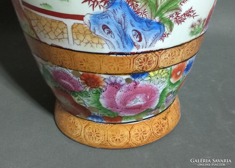 Hatalmas Kínai váza ALKUDHATÓ design jelzett régi