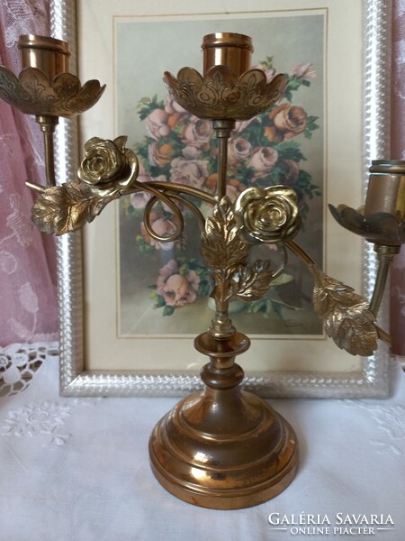 Dreamy copper, rosy candle holder
