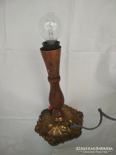 Antik réz asztali lámpa