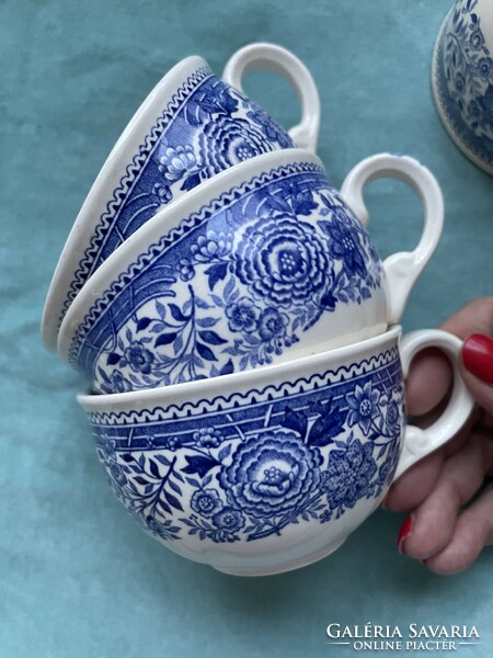 Villeroy & boch blue burgenland porcelain tea cup with saucer