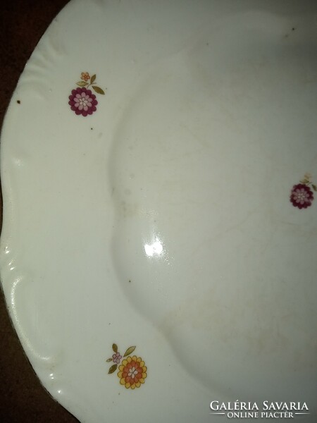 Zsolnay kis virágos tollazott aranyozott lapos tányér pótlásra 2 db