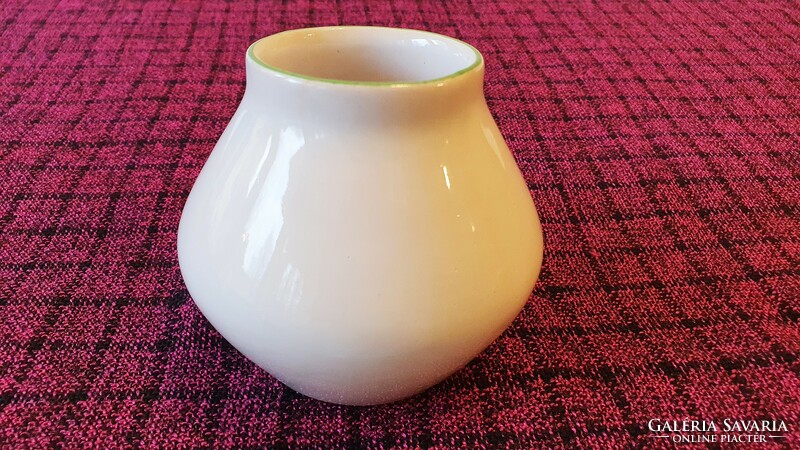 A tiny, old ceramic craftsman's vase. 9 cm.