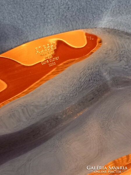 ALESSI Lluis Clotet Design különleges olasz rozsdamentes acél kínáló tál gyümölcstál