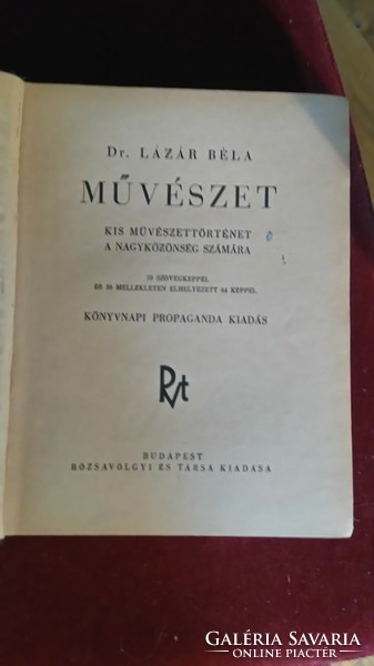 Béla Lázár. Art 1938 Rózsavölgyi et al. Budapest