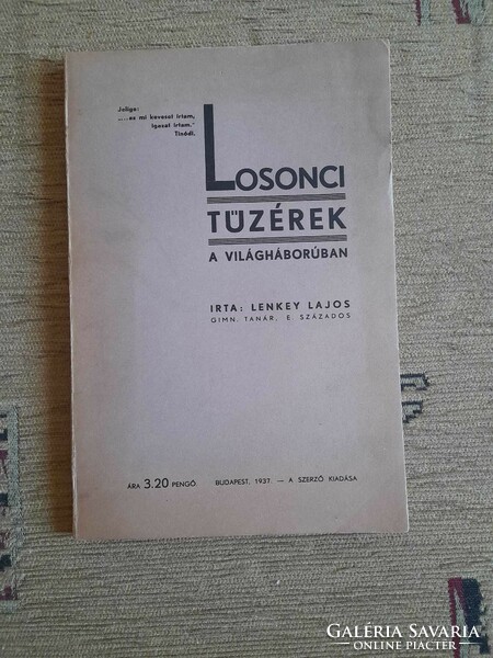 Lajos Lenkey: gunners from Losonc in the World War