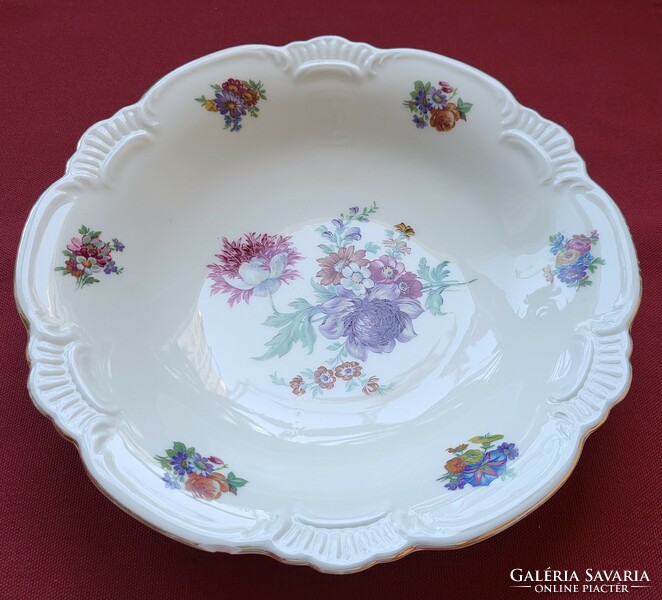 Cambridge ivory English porcelain plate deep plate serving bowl with flower pattern