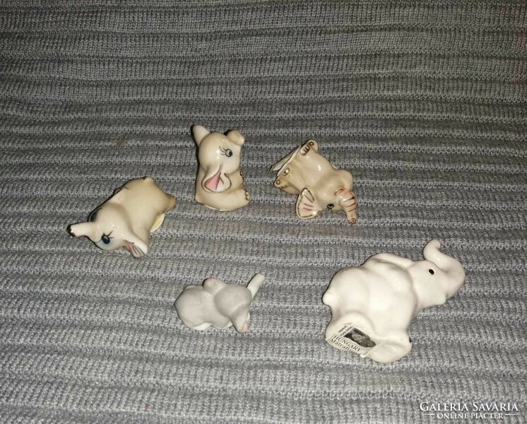 5 small porcelain elephant figurines in one - maréza of Várkony (1)