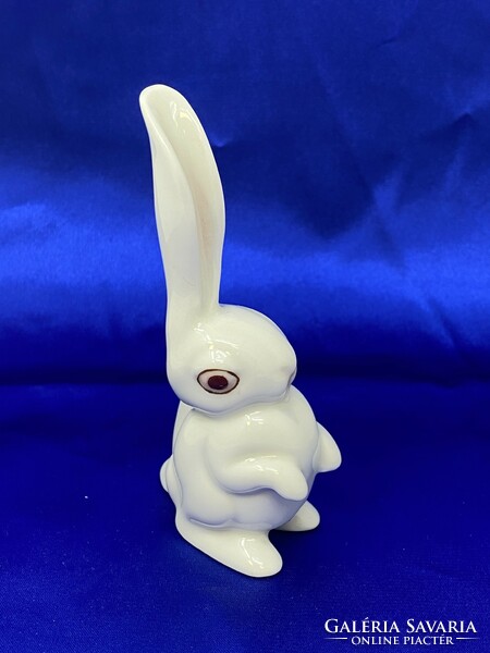 Kajla rabbit with red eyes from Herend, bunny porcelain figure (10cm) rz