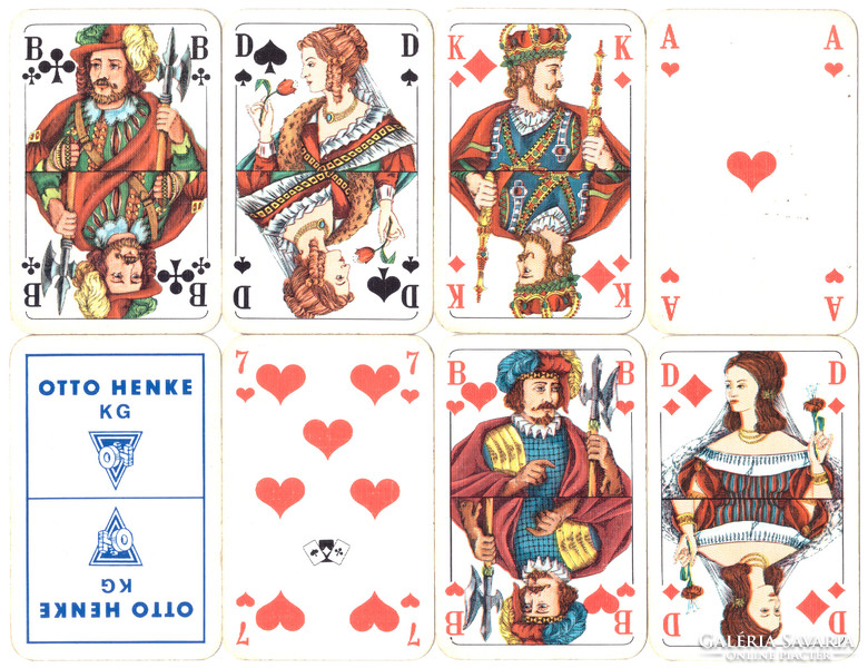 121. French serialized skat card Berlin card picture Nürnberger spielkarten around 1975 32 cards