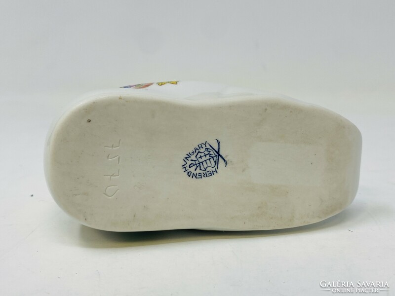 Herendi Viktória mintás porcelán kis cipő  RZ