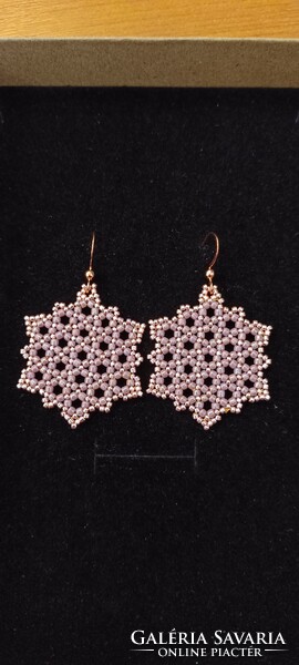 Handmade earrings made of Japanese glass beads