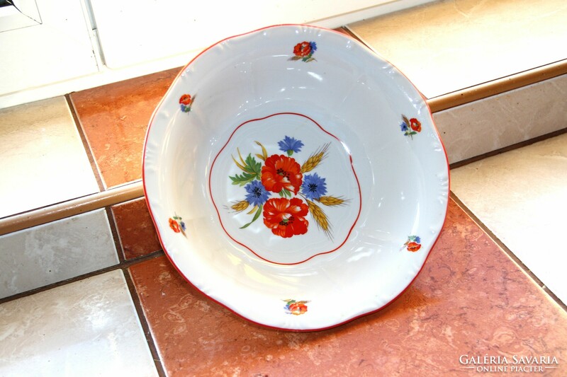 Zsolnay poppy flower salad bowl