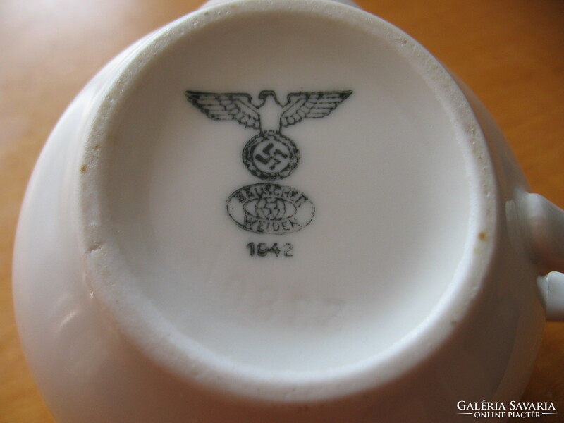 2. World War ss 1942 porcelain beaked patient drinking cup Bauscher Weiden