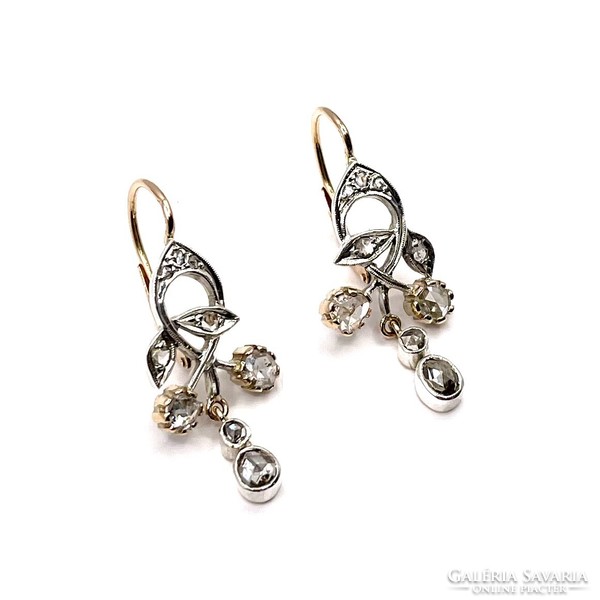 4835. Art Nouveau earrings with diamonds