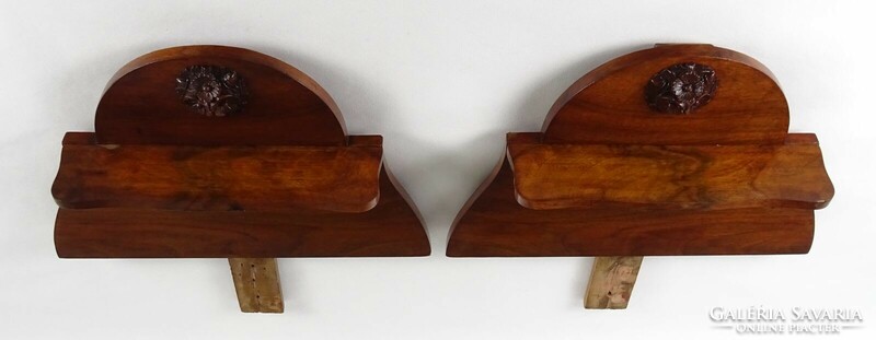 1Q280 antique restored furniture bedside cabinet upper element in a pair