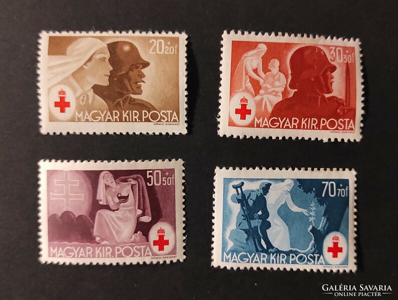 1942. Vöröskereszt ( I.) sor ** (postatiszta) törés