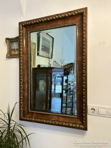 Antique ox-eye mirror