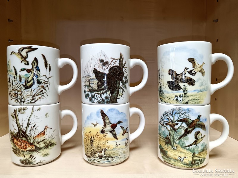 Hunter motif ceramic mugs