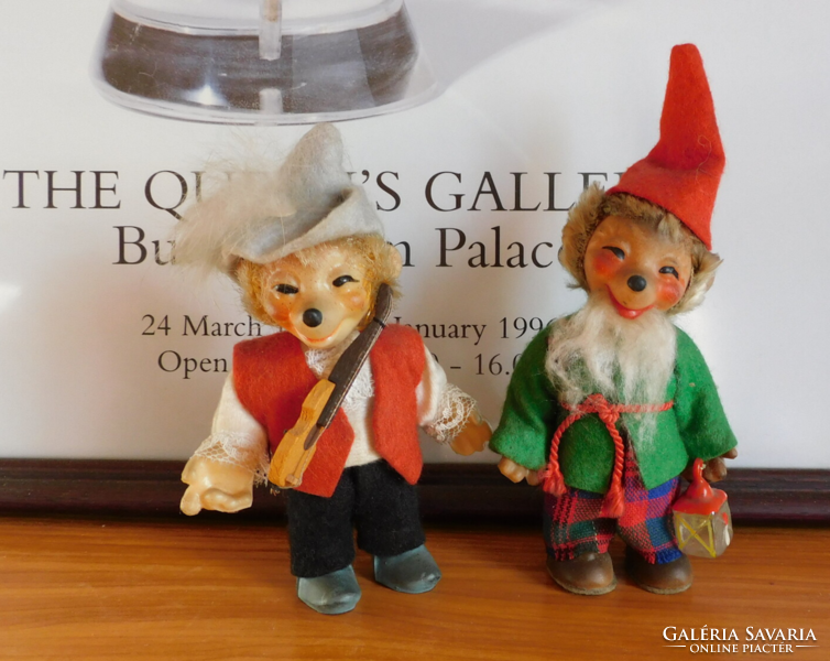 Old hedgehog figures - troubadour and miner - 13 cm