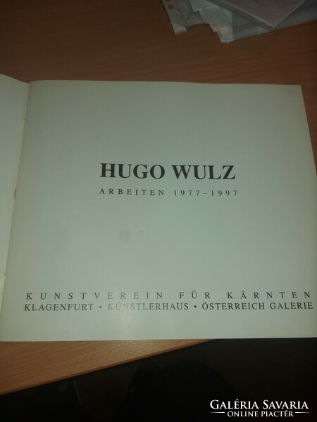 Hugo Wulz (1936-2000) egyedi monográfia/litográfia, grafit szignós, kísérőlevéllel, és prospektussal